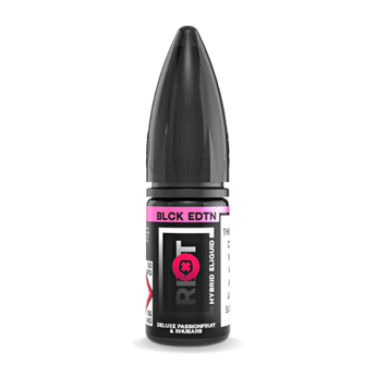 Riot Squad Black Edition 10ml Nic Salts - Deluxe Passionfruit and Rhubarb - vapesdirect