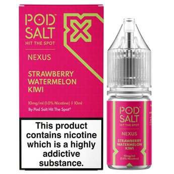 Pod Salt Nexus Strawberry Watermelon kiwi 10ml Nic Salt Eliquid