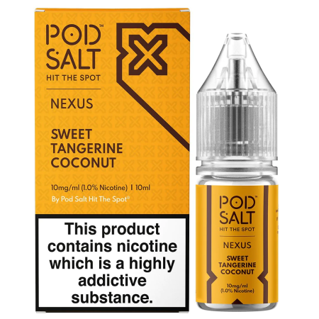 Pod Salt Nexus Sweet Tangerine Coconut 10ml Nic Salt Eliquid - Vapesdirect