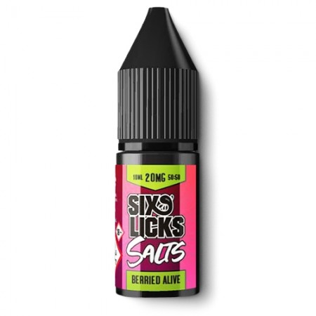 Six Licks Nic Salt Eliquid - Berried Alive - vapesdirect