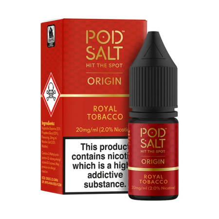 Pod Salts Origin Royal Tobacco 10ml Nic Salt Eliquid - Vapesdirect