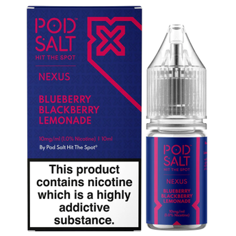 Pod Salts Nexus Blueberry Blackberry Lemonade 10ml Nic Salt Eliquid