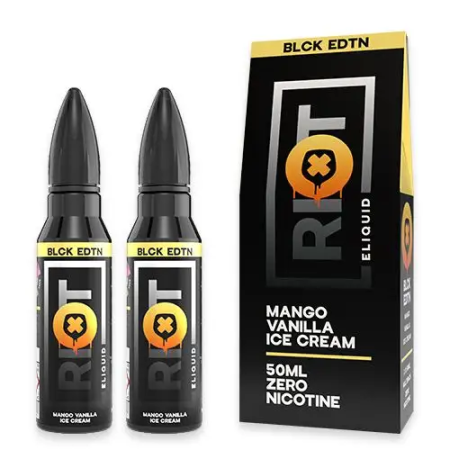 Riot Squad Black Edition 2x50ml Shortfills - Mango Vanilla Ice Cream - vapesdirect