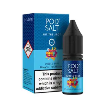 Pod Salts Fusions - Bubble Blue 10ml Nic Salt Eliquid - vapesdirect