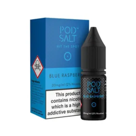 Pod Salts Blue Raspberry 10ml Nic Salt Eliquid - vapesdirect