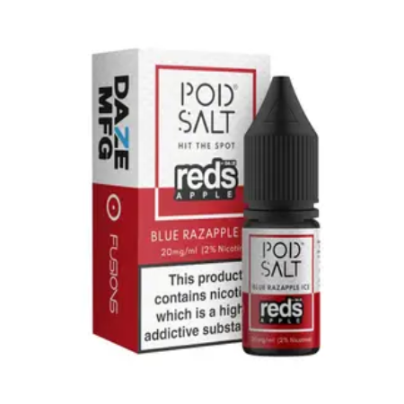 Pod Salts Fusions - Blue Razapple Ice 10ml Nic Salt Eliquid - vapesdirect