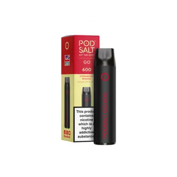 Pod Salt Go 600 Puff Bar - Strawberry Banana - vapesdirect