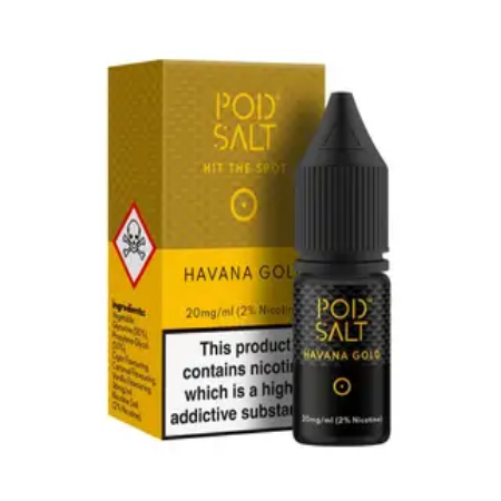 Pod Salts Havana Gold 10ml Nic Salt Eliquid - vapesdirect