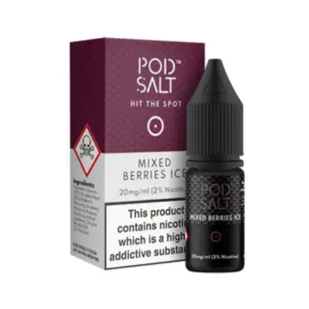 Pod Salts Mixed Berries Ice 10ml Nic Salt Eliquid - vapesdirect