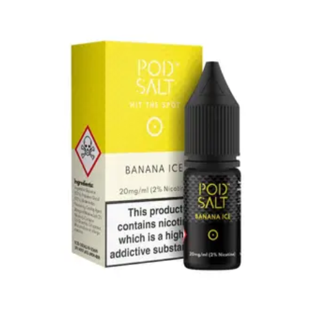 Pod Salts Banana Ice 10ml Nic Salt Eliquid - vapesdirect