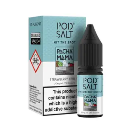 Pod Salts Fusions - Pacha Mama Strawberry Kiwi 10ml Nic Salt Eliquid - vapesdirect