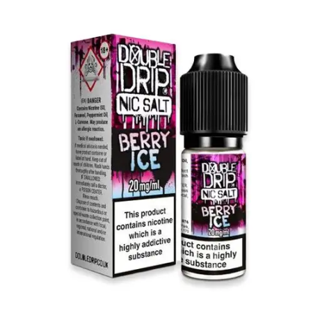 Double Drip Nic Salts Eliquid Berry Ice - Vapesdirect