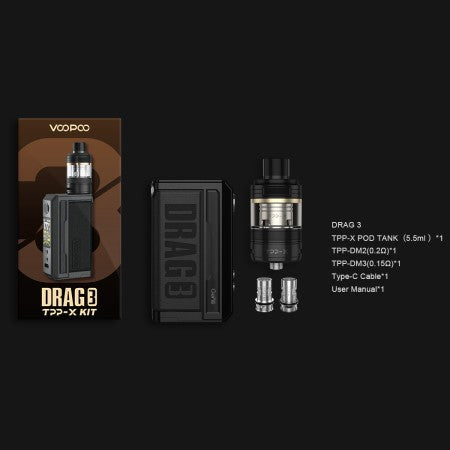 Voopoo Drag 3 TPP-X Kit - Free UK Delivery Vapesdirect Voopoo Drag 3 TPP-X Kit - Free UK Delivery Vapesdirect