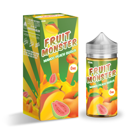 Fruit Monster 100ml Shortfill Mango Peach Guava - vapesdirect