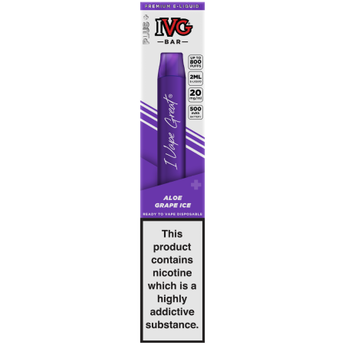IVG Disposable Air Bar Plus- Aloe Grape Ice - vapesdirect