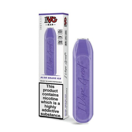 IVG Disposable Air Bar Plus- Aloe Grape Ice - vapesdirect