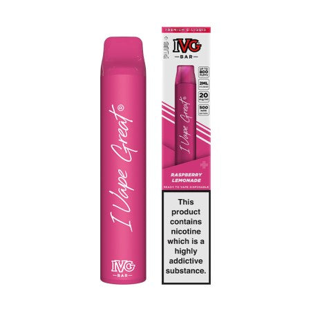 IVG Disposable Air Bar Plus - Raspberry Lemonade - vapesdirect