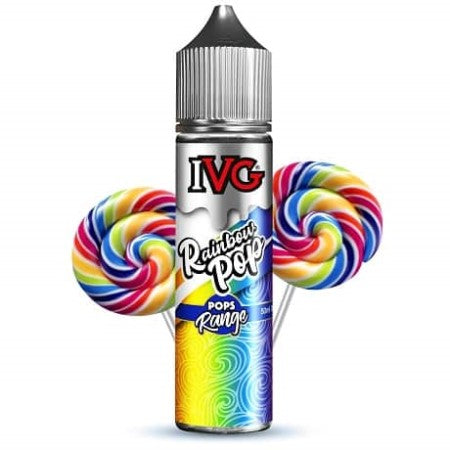 IVG Pop's  50ml Shortfill - Rainbow Lollipop - vapesdirect