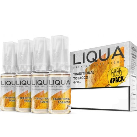 Liqua 10ml 4-Pack Traditional Tobacco - vapesdirect
