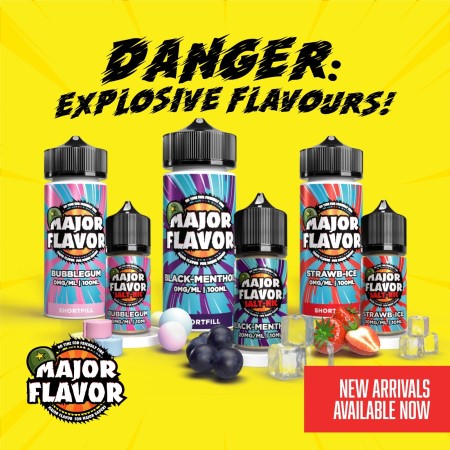 Major Flavor 100ml Shortfill Black Menthol - vapesdirect