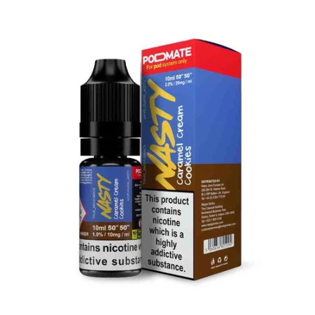 Nasty Pod Mate 10ml Nic Salts - Caramel Cream Cookies - Vapesdirect