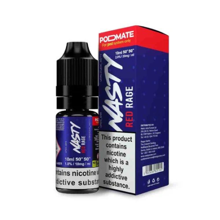 Nasty Pod Mate 10ml Nic Salts - Red Rage - Vapesdirect