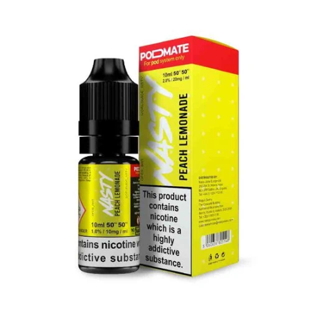 Nasty Pod Mate 10ml Nic Salts - Peach Lemonade - Vapesdirect
