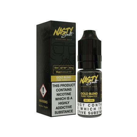 Nasty Juice Nic Salts Gold Blend Tobacco - vapesdirect