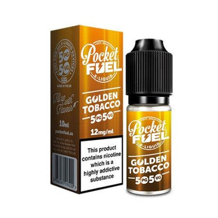 Pocket Fuel Golden Tobacco 50/50 E-Liquid - vapesdirect