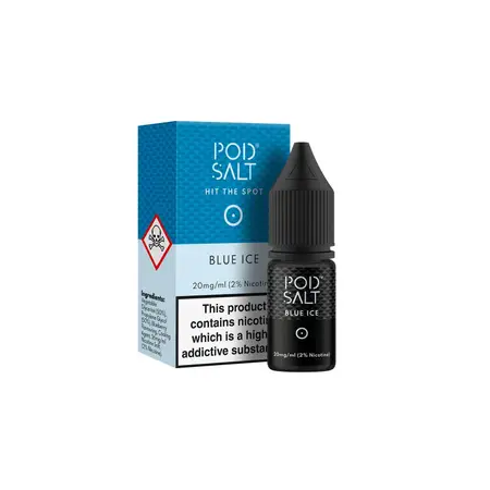 Pod Salts Blue Ice 10ml Nic Salt Eliquid - vapesdirect