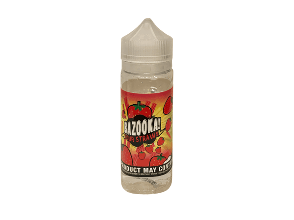 Bazooka Sour Straws Shortfill Eliquid Strawberry - vapesdirect