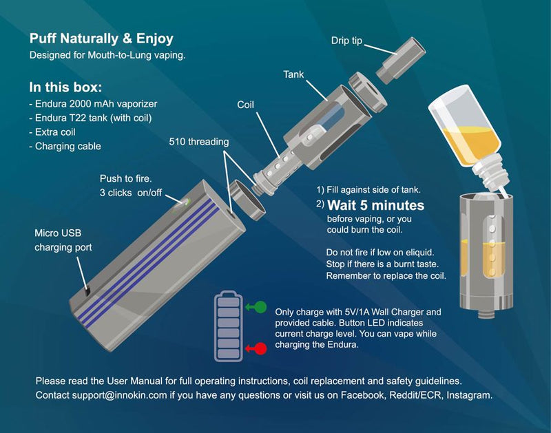 Endura T22E Vape Starter Kit by Innokin - vapesdirect
