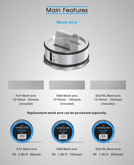 Vandy Vape Mesh Wire Vapesdirect Vandy Vape Mesh Wire Vapesdirect