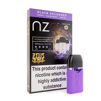 Zeus Juice NZO Replacement Pods - Black Reloaded - vapesdirect